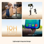 LinkMejor Osmo Mobile 8P 3-Axis Foldable Handheld Gimbal Smart Follow Multi-Subject Tracking 10H Long Battery Type-C Charging Gimbal Stabilizer for Smartphone Vlog Video Photography