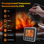 LinkMejor Digital Food Oven Meat Thermometer With Probe Timer Alert Backlight Outdoor Grill Cook Barbecue Kitchen Cooking BBQ Thermometer