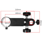 LinkMejor Articulating Arm Clamp Microscope Bracket 76mm 50mm Focusing Holder For Stereo Microscope Monocular lens Camera