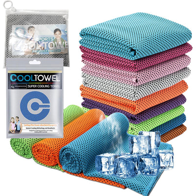 LinkMejor Portable Summer Sport Ice Towels Wipe Sweat Quick Drying Cool Cloth for Gym Outdoor Swimming Yoga Running