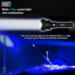 LinkMejor H5GT 2000lm 1000m Multi-Color Flashlight High-Performance Long-Range Searching LED Torch High-Power Infrared Tactical Flashlight for Night Observation Tactical Tasks