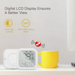 LinkMejor Tuya ZIGBE Smart Digital Temperature and Humidity Sensor LCD Display Intelligent Hygrometer Thermometer Data Log APP Remote Control Compatible with Amazon Alexa & Google Home