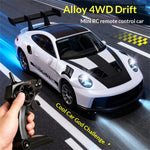 LinkMejor D43-01Q RTR 1/64 2.4G 4WD Mini Drift RC Car Sports Alloy Body Shell LED Light High Speed On-Road Micro Racing Remote Control Vehicles Models Desktop Ornaments Toys