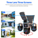 V380 6MP Solar Powered Outdoor WiFi Camera 2K Wireless Auto Tracking PIR Siren Smart Home CCTV Security Camera
