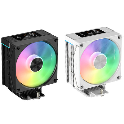 LinkMejor J-15 CPU Air Cooler with 4 Heat Pipes, 120mm PWM Fans, ARGB CPU Cooling Fan, Digital Temperature Display for Intel LGA 1700 1150 AMD AM4 AM5