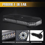 Diamond-shaped Car Roof Warning Light 42 LED Roof Top Strobe With Controller For Truck Ambulance Snow Plow Magnetic Mount Emergency Safety Lights