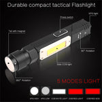 Rechargeable LED Flashlight Multifunctional Magnetic Base 360 Degree Rotate IP65 Mini Working Lamp Car Repair Work Light