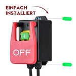 Safety Power Switch 220V 16A Large Paddle On Off Switch Emergency Stop Zero Voltage Switch Compatible with Router Tables Table Saws Drills Milling Machines Plug and Play Design