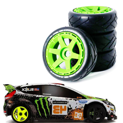 4PCS 1/8 Rally Drift On-Road Tires Wheels 17mm Hex for ARRMA INFRACTION LIMITLESS FELONY F1 ZD RC Car Vehicles Model Parts