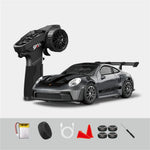 Hstar D43-01 RTR 1/43 2.4G 4WD Drift RC Car Gyro Mini Full Proportional Alloy Body Shell LED Light Remote Control High-Speed Motor On-Road Racing Vehicle Model Boys Gifts Toys