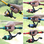 LinkMejor Spinning Fishing Rod Reel Combos 1.8M Telescopic Rod with 5.2:1 3BB Fishign Reel Max Drag 5kg Full Fishing Kit-Green
