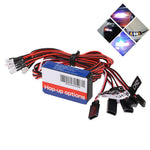 Simulation Flash Light 12 LED Lighting Kit Steering Brake for 1/10 Scale Models RC Car Yokomo Tamiya HSP HPI AXIAL RC4WD