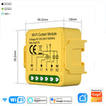 Tuya Wifi/Zigbee Smart Curtain Module Alexa Google Home Assistant Compatible with Remote App Control Timer Schedule Sharing Function Ideal for Smart Home Automation