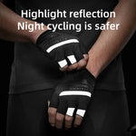 LinkMejor Half Finger Cycling Gloves Shockproof Wear Resistant Breathable MTB Road Bicycle Gloves Men Women Sports Bike Equipment