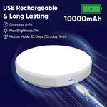 Elfeland Motion Sensor Rechargeable LED Ceiling Light 10000mAh 3 Colors Temperature Adjustable Ceiling Lamp with Remote Control