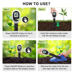 SGS10 Soil Tester  Digital LCD Display High Precision Double Needle Measures Moisture Temperature for Garden Greenhouse Indoor Plants Accurate Soil Health Testing