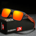 LinkMejor Vintage Wooden Polarized Sunglasses for Men Women UV400 Protection Fashion Square Sun Glasses for Driving Travel Fishing