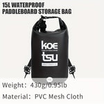 LinkMejor 15L/3.96gal Waterproof Large Capacity Paddle Board Bag, For Secure Storage And Easy Carrying, Portable Lightweight Paddle Board Bag With Carry Handle, Travel Carrying Backpack