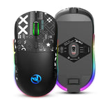 LinkMejor T90 2.4G Triple Mode Wireless Mouse 800-3600DPI Adjustable RGB Backlight 750mAh Type-C Rechargeable Gamer Mouse
