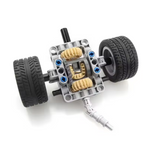 LinkMejor Technical Differential with Wheels Rear Drive System Shock Absorbing Car Chassis Building Blocks Model