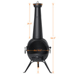 Singlyfire 54.5 Inches Fire Pit Chimenea Fireplace Cast Iron Outdoor Fireplace Garden Treasures Cast Iron Wood Burning