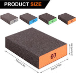 8pcs Sanding Sponges Assorted Grits 60 80 120 220 Washable Reusable Sandpaper Blocks for Woodworking Furniture Metal Drywall Polishing