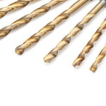 13Pcs HSS Drill Bit Titanium Coated Twist Drill Bits Hex Shank 1.5-6.5mm High Speed Steel Drill Bit Set