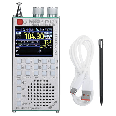 ATS125 65-108MHz Portable Radio Receiver FM/SW/MW/LW with NXP TEF6686 Chip Dual-Mode Bluetooth Stereo