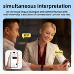 K5 AI Smart Translation Earphones bluetooth 5.4 Earbuds 16.2mm Large Drivers HiFi Bass Sound 30H Playback Multi-language Simultaneous Translation Earhooks Headphones
