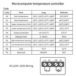 ZFX-G3051 Digital Temperature Controller Microcomputer Thermostat Heating Cooling Control Refrigeration NTC Sensor AC110-220V