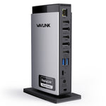 LinkMejor 15 in 1 USB-C DiskplayLink Docking Station with 3*HD 2DP RJ45 Gigabit Audio/Mic SD/TF 5 USB Ports 130W AC Power Supply Triple Display Laptop Dock for M1 M2 M3 Mac and Windows