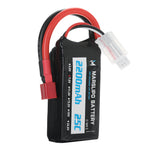 LinkMejor 7.6V 2200mAh 25C 2S Lipo Battery T Plug with XT60 Adapter for RC Model Toys