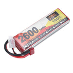 LinkMejor Power 11.1V 2600mAh 100C 3S LiPo Battery T Plug for RC Car
