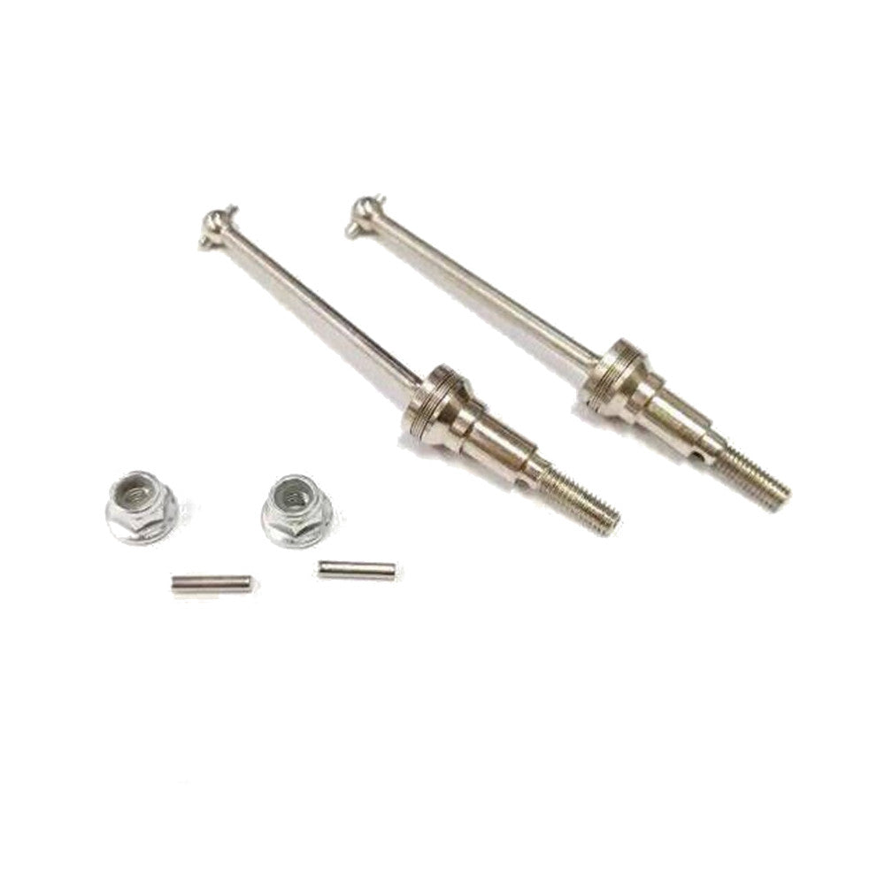 2PCS LinkMejor M16105 Upgraded Metal Front CVD Drive Shaft + Pins+Lock Nut M4 for 16889 1/16 RC Car Vehicles Parts