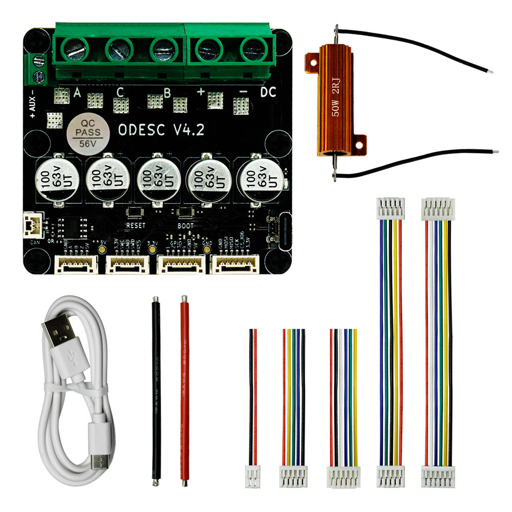 LinkMejor ODESC V4.2 Single Drive High Current High Precision Brushless Servo Motor Controller Based On ODrive3.6 Upgrade, Software Configuration Compatible With Odrivetool FOC BLDC RC Car Parts