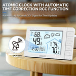 LinkMejor Weather Station Digital Thermometer Hygrometer Clock Small Weather Station Electronic Thermometer And Hygrometer With Temperature Humidity Time And Week Function