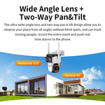 3MP Dual Lens WiFi Security Camera 360° Panorama PTZ Color Night Vision Human Detect IP66 Outdoor Indoor Wireless Surveillance CCTV Camera