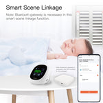 Moes Tuya CO2 Meter Portable Air Quality Carbon Dioxide Detector with Alarm Clock Temperature Humidity Display Air Tester APP Remote Wireless Monitor