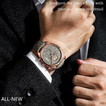 LinkMejor Men's Waterproof Luminous Quartz Watches Fashion Multi-function Business Casual Wristwatch