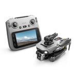 LinkMejor K19 MAX GPS 5G WiFi FPV with 5.9inch LCD Screen Controller HD Dual Camera Servo Gimbal 360° Obstacle Avoidance One-Key Airdrop Brushless Foldable RC Drone Quadcopter RTF