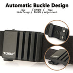 120cm Men's Tactical Nylon Waist Belt with Quick Release Auto Alloy Buckle Comfy Wearable Pant Waistband for Outdoor Training Daily