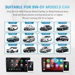 LinkMejor 2 in 1 Wireless CarPlay Adapter for Apple & Android Car Wireless CarPlay Dongle Receiver Adapter for Wired Wireless Adapter for Android Car iOS Plug and Play