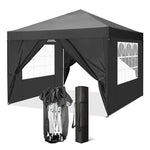 Xmund Portable Folding Canopy With Sidewalls, Outdoor Waterproof Gazebo Featuring Tent With UV Protection, Ideal for Garden Use Beach Awning Outdoor Storage Pergola Measuring 3 X 3 Meters with a Robust Design Waterproof And for Sun-Resistant