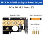 Raspberry Pi 5 PCIe To M.2 Adapter Board NVMe SSD Support High-Speed Data Transfer 2280 2260 2242 2230 Sizes 8Gbps
