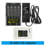 LiitoKala Lii-600 LCD Display Battery Charger For Li-ion 3.7V and NiMH 1.2V Battery Suitable for 18650 26650 21700 26700 AA AAA 12V5A  Battery Smart Charger