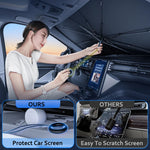 Car Front Windshield Pull Ring Retractable Sunshade for Windshield Heat UV Protection Foldable Summer Protection Car Seat Heat Insulation