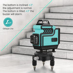 LinkMejor 16 Lines 4D Laser Level Dual Batteries 360°Horizontal Vertical Cross Green Light Self-Leveling Measure