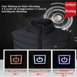 9 Heated Vest Zones Electric Heated Jackets Men Women Sportswear Heated Coat Graphene Heat Coat USB Heating Jacket For Camping