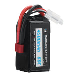 LinkMejor 7.6V 4500mAh 60C 2S Lipo Battery T Plug for RC Car
