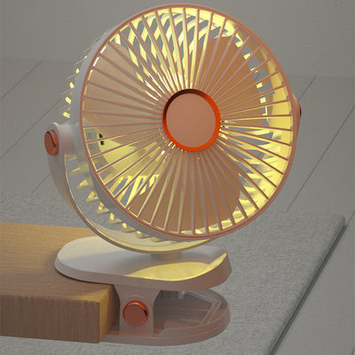360 Adjustable Mini Silent Clip Fan 4000mAh 5 Speed USB Rechargeable Desktop Mini Fan Small Portable Silent Fan